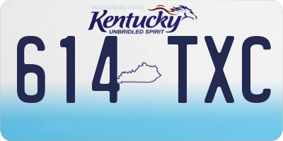 KY license plate 614TXC