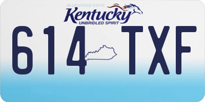 KY license plate 614TXF
