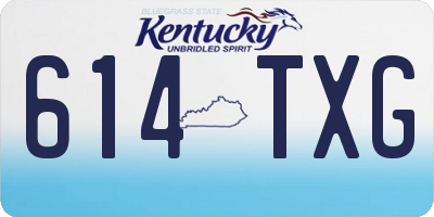 KY license plate 614TXG