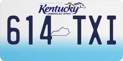 KY license plate 614TXI