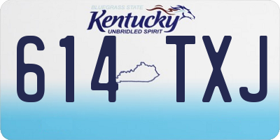 KY license plate 614TXJ