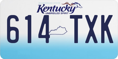 KY license plate 614TXK