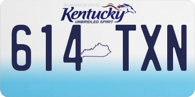 KY license plate 614TXN