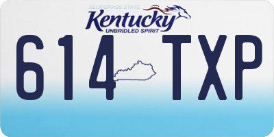KY license plate 614TXP