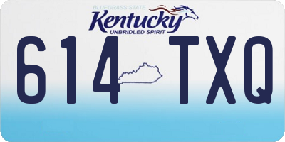 KY license plate 614TXQ