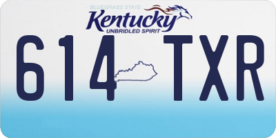 KY license plate 614TXR
