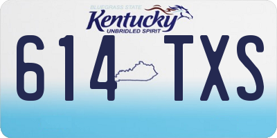 KY license plate 614TXS
