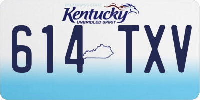 KY license plate 614TXV