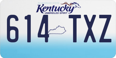 KY license plate 614TXZ