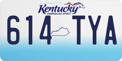 KY license plate 614TYA