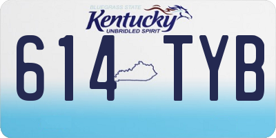 KY license plate 614TYB
