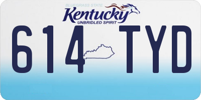 KY license plate 614TYD
