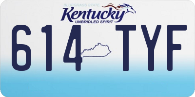 KY license plate 614TYF