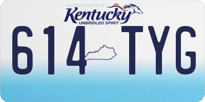 KY license plate 614TYG