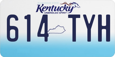 KY license plate 614TYH