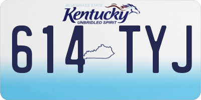 KY license plate 614TYJ