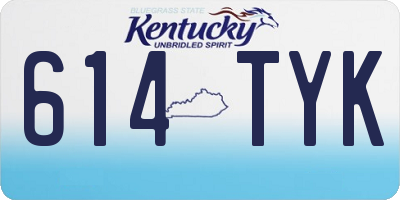 KY license plate 614TYK