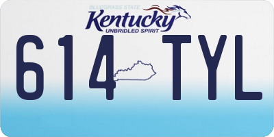 KY license plate 614TYL