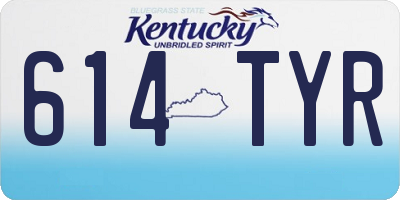 KY license plate 614TYR