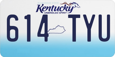 KY license plate 614TYU
