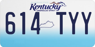 KY license plate 614TYY