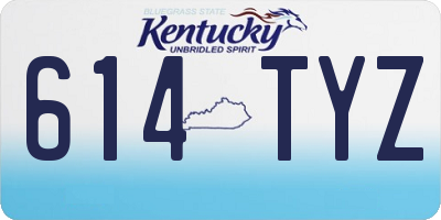 KY license plate 614TYZ