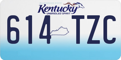 KY license plate 614TZC