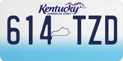 KY license plate 614TZD