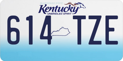 KY license plate 614TZE
