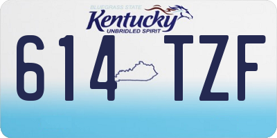 KY license plate 614TZF