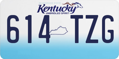 KY license plate 614TZG
