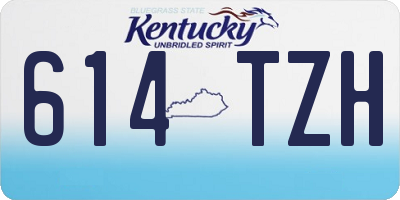 KY license plate 614TZH
