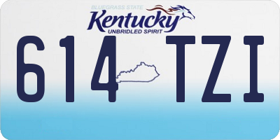 KY license plate 614TZI