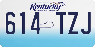 KY license plate 614TZJ