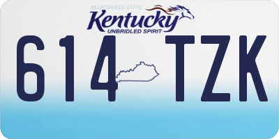 KY license plate 614TZK