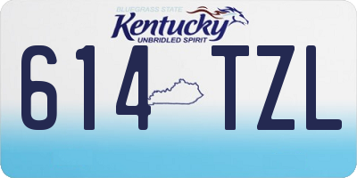 KY license plate 614TZL