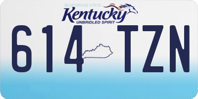 KY license plate 614TZN
