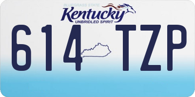 KY license plate 614TZP