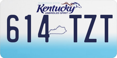KY license plate 614TZT