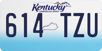 KY license plate 614TZU
