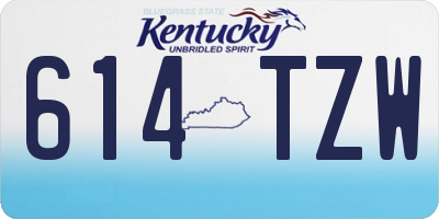 KY license plate 614TZW