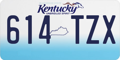 KY license plate 614TZX