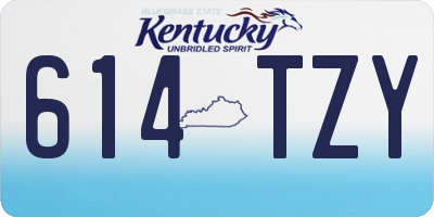 KY license plate 614TZY