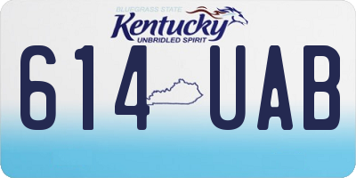 KY license plate 614UAB