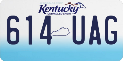 KY license plate 614UAG