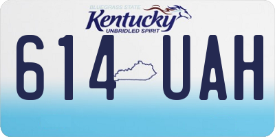 KY license plate 614UAH