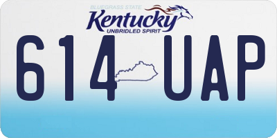 KY license plate 614UAP