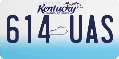 KY license plate 614UAS