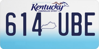KY license plate 614UBE