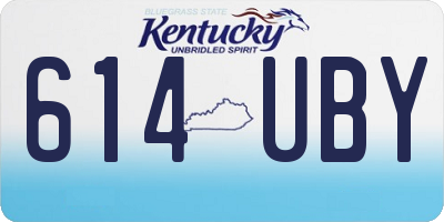 KY license plate 614UBY